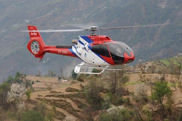 GVHL's H130 flying over hard-to-reach areas