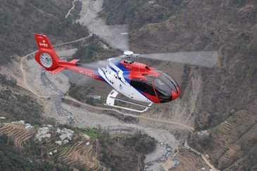 Airbus' light single-engine helicopter H130 handles high-volume flights to India’s sacred temples