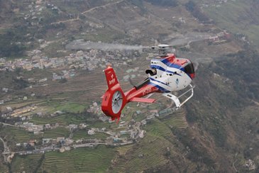 GVHL's H130 in flight over India