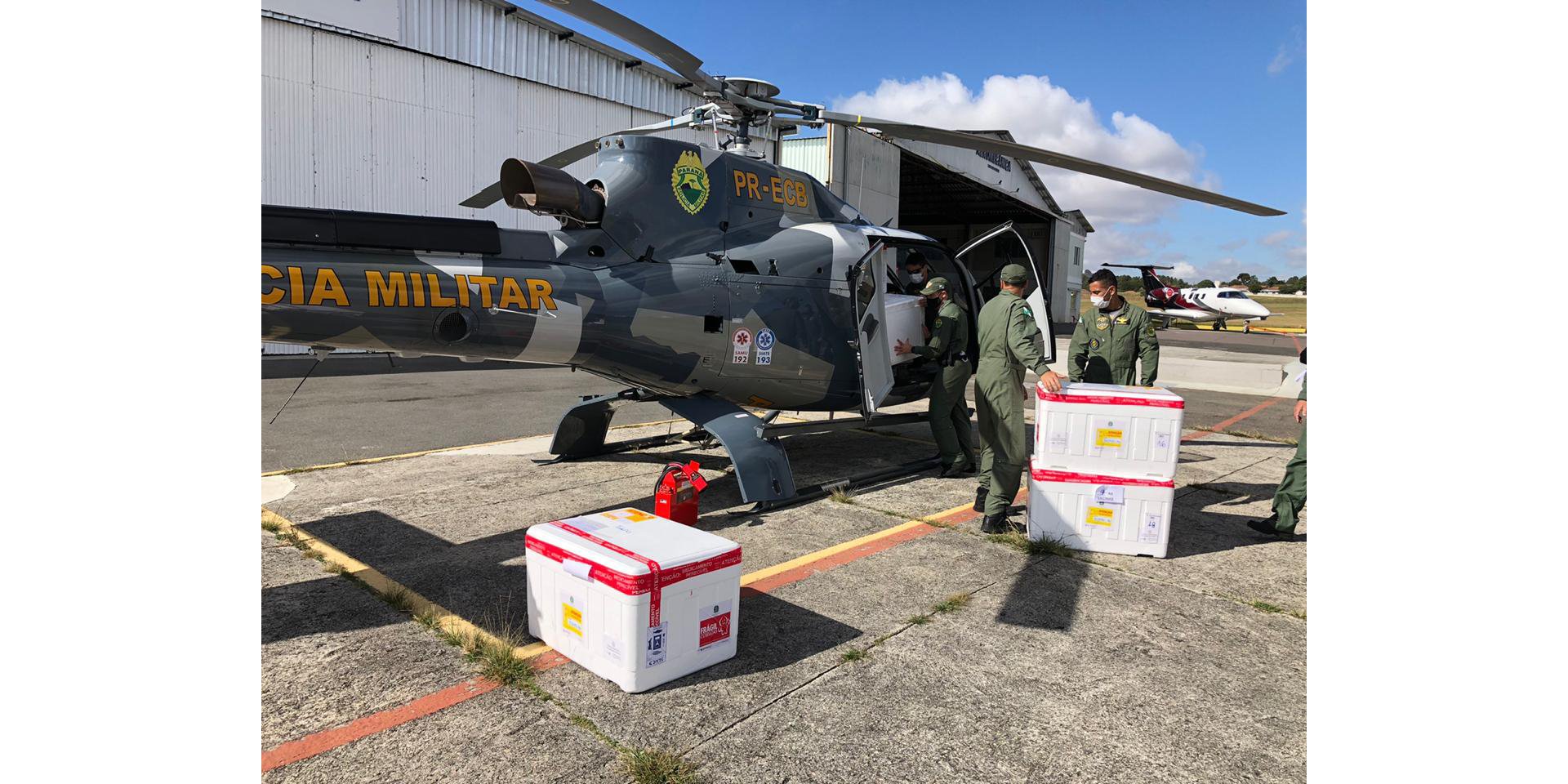 The Air Operations Battalion of the State Military police BPMOA  adopted new protocols to protect the crews during the pandemic aboard their fleet of H130s, locally known as Falcões. 