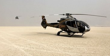 The H130 taxis to Burning Man with Blade