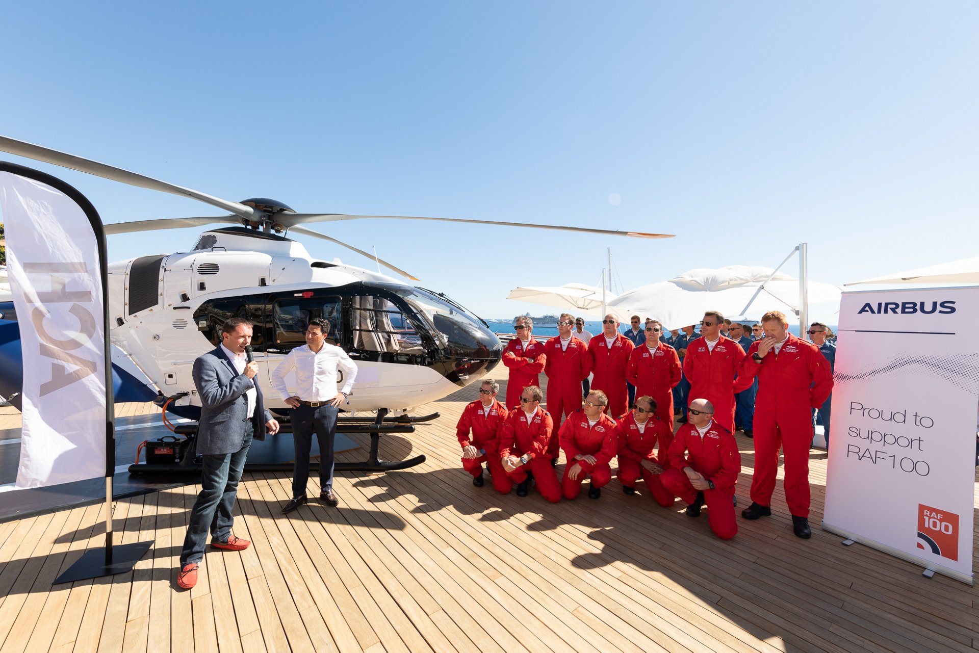 Red Arrows Support Handover to UK’s HeliGroup of First ACH135 Helionix for VIP Charter