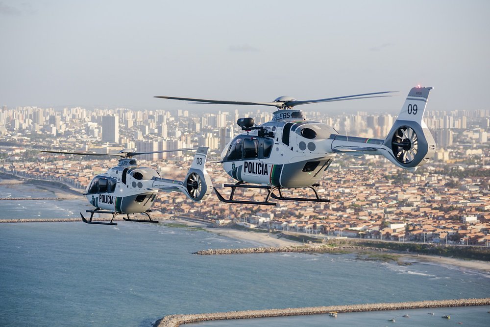The two delivered helicopters will be used to reinforce public security in Ceará State, as well as providing support for aeromedical operations in other regions of the state.