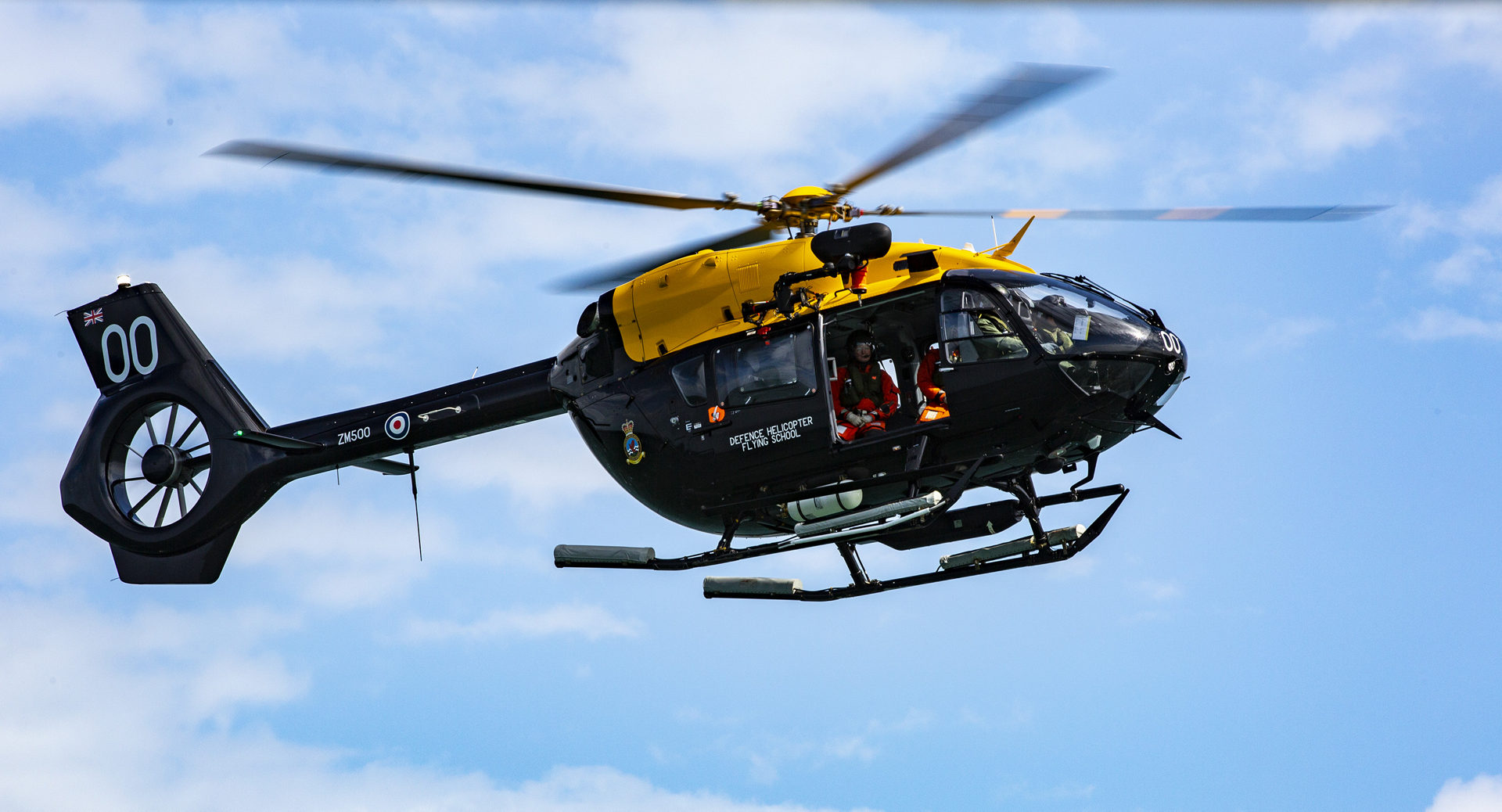 The Jupiter helicopter based at RAF Valley was able to fly over water for the first time today, working alongside a Smit Don practicing various hovering exercises above water.