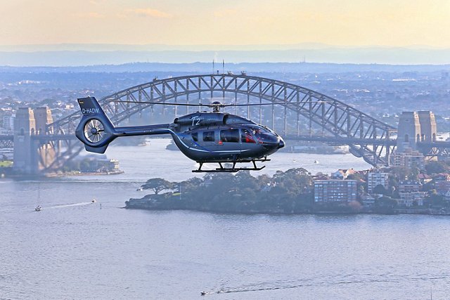 Airbus Helicopters' H145 demonstrator, D-HADW visits Sydney including the Westpac Life Saver Rescue Helicopter Service base.