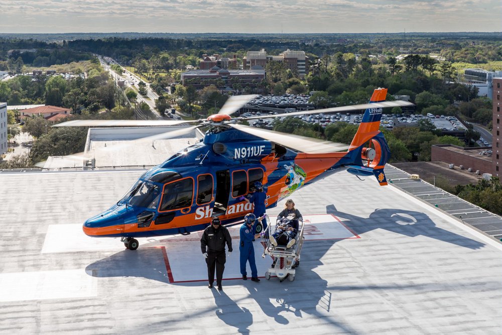 With H155, Airbus provides intensive care and rapid transportation to ShandsCair, the critical care transport system of the University of Florida Health Shands Hospital