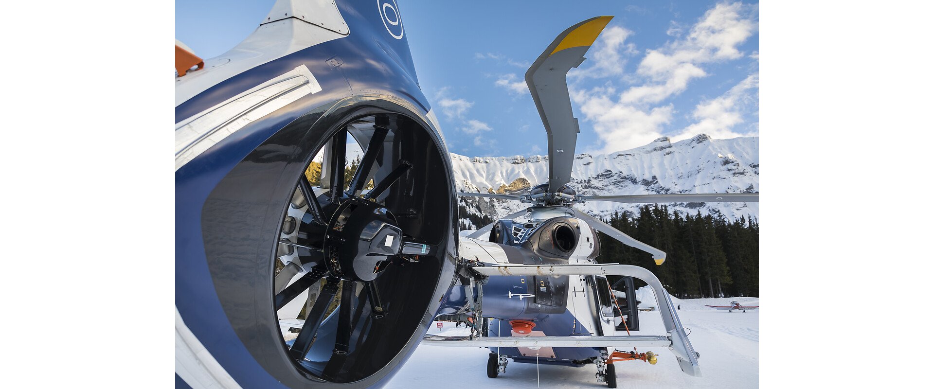 The H160, newest in the fleet, has innovatively shaped Blue Edge blades which are meant to reduce Blade Vortex Interaction (BVI) noise generation
