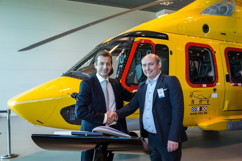 NHV received its first EC175 (later re-designated H175) for oil and gas missions in 2014, which was marked with a handover ceremony.  
