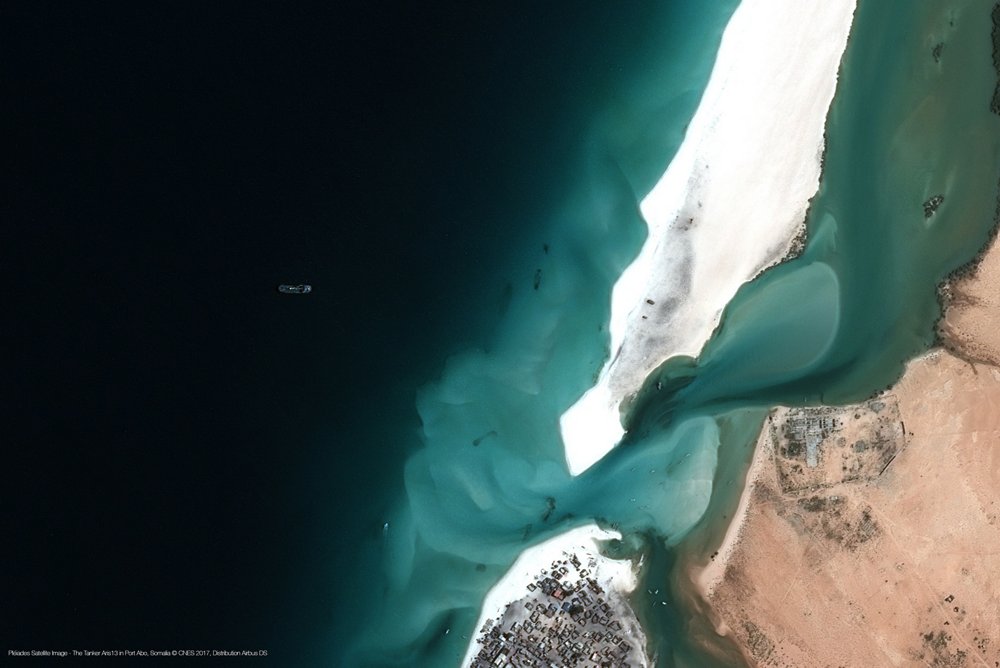 By combining the Automatic Identification System (AIS) and the Pléiades satellites, Airbus helped locating the ARIS 13 oil tanker attacked by Somali pirates in only 2 days.