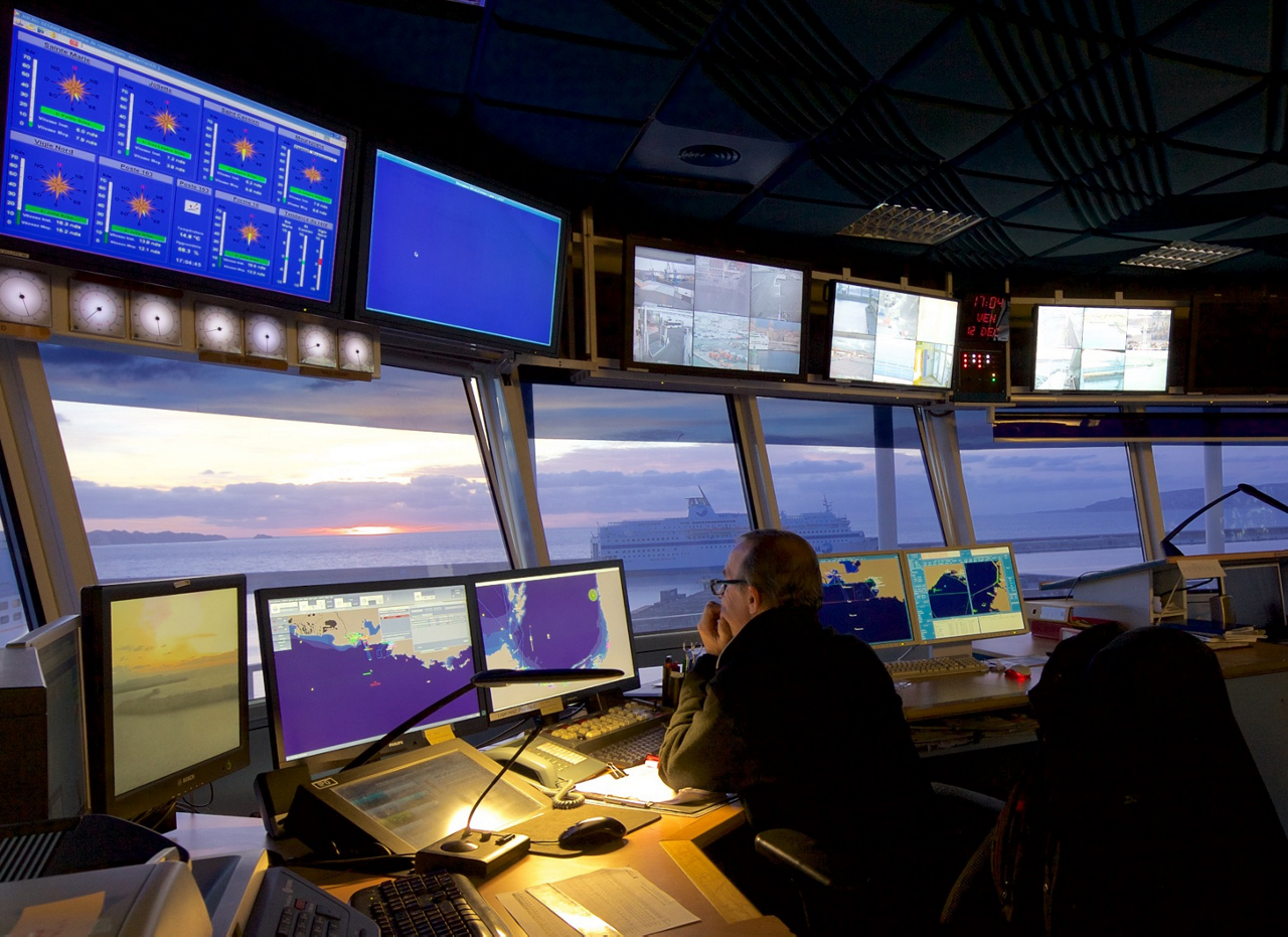 Coastal surveillance is conducted using a wide range of data presented on monitors.  