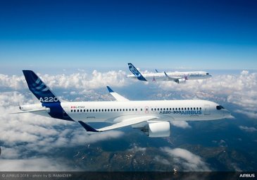A220-300 formation flight with A321LR 2