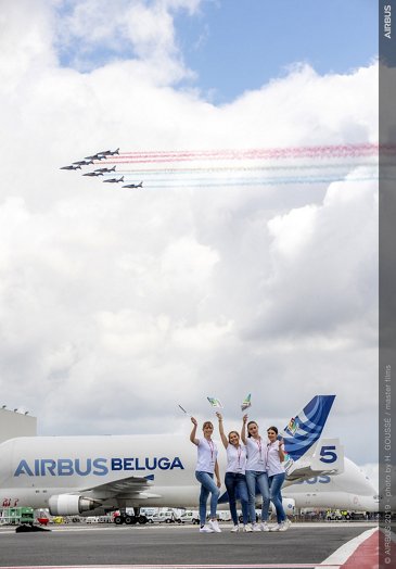 Airbus 50th Years Anniversary - Formation Flight - Patrouille De France Ambiance