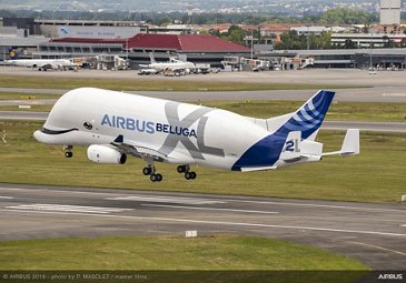 Airbus 50th anniversary - Formation flight – BelugaXL lands