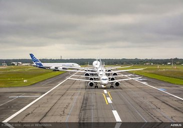 Airbus Commercial Aircraft formation flight – Airbus 50th Years Anniversary