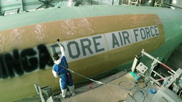 A330 MRTT Singapore Air Force Painting Process