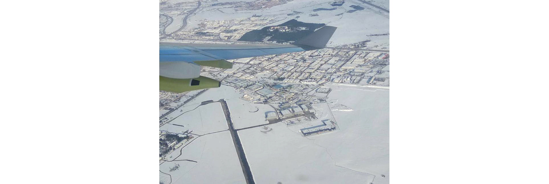Aerial view of Airbus Getafe site during storm Filomena - Copyright Airbus