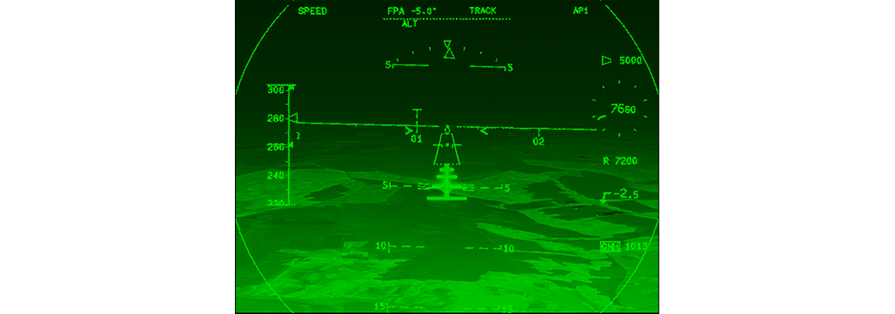 The A400M’s forward-looking infrared enhanced vision system (EVS) camera provides an enhanced terrain view in low-visibility conditions. 