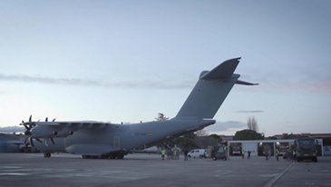 Airbus A400M transports masks to Spain 