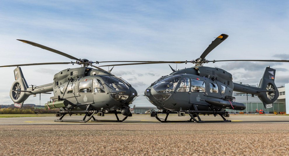 Hungarian Air Force H145M helicopters with the Airbus-developed HForce weapons management system