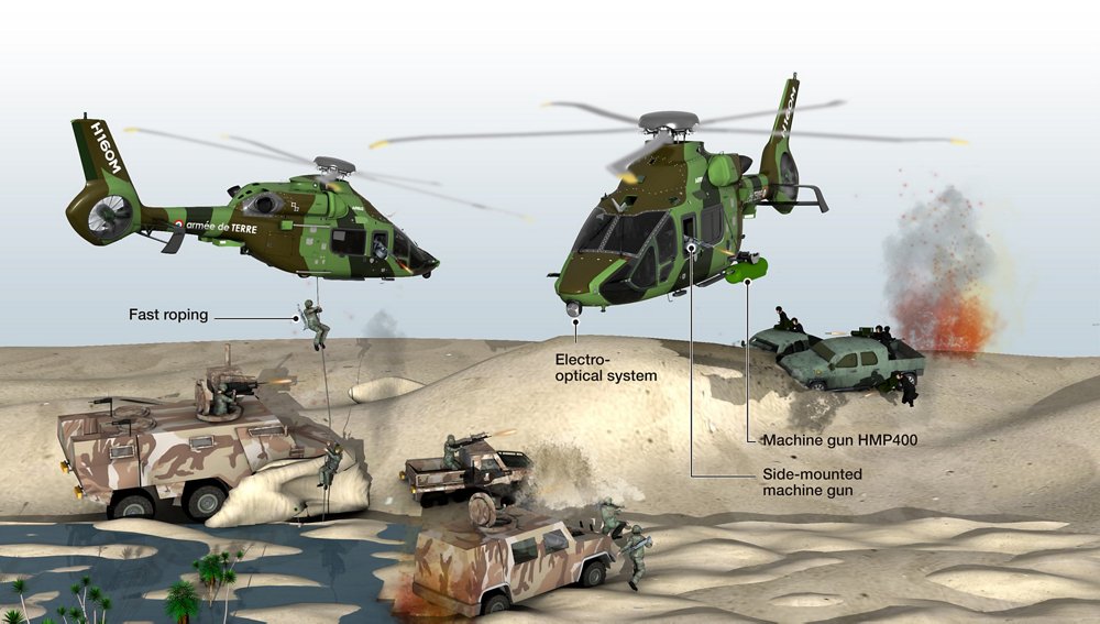 炫耀空中客车H160M军用直升机的能力，其陆航作用的乐动体育app靠谱吗图。