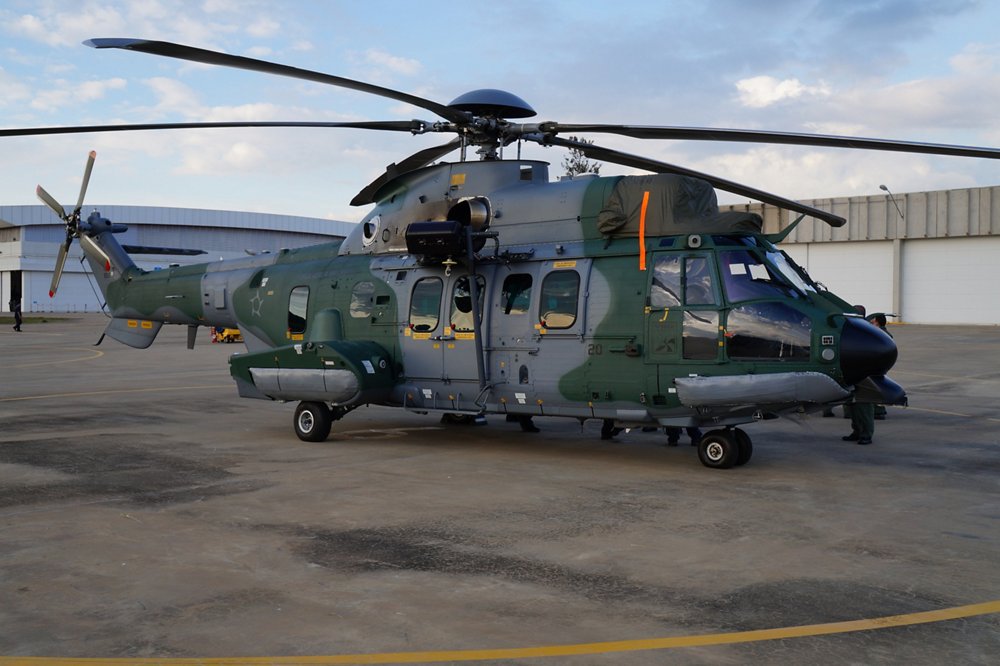 An H225M military helicopter produced by Airbus’ Helibras subsidiary in Brazil. 