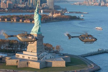 U.S. Army Lakotas at the Statue Of Liberty