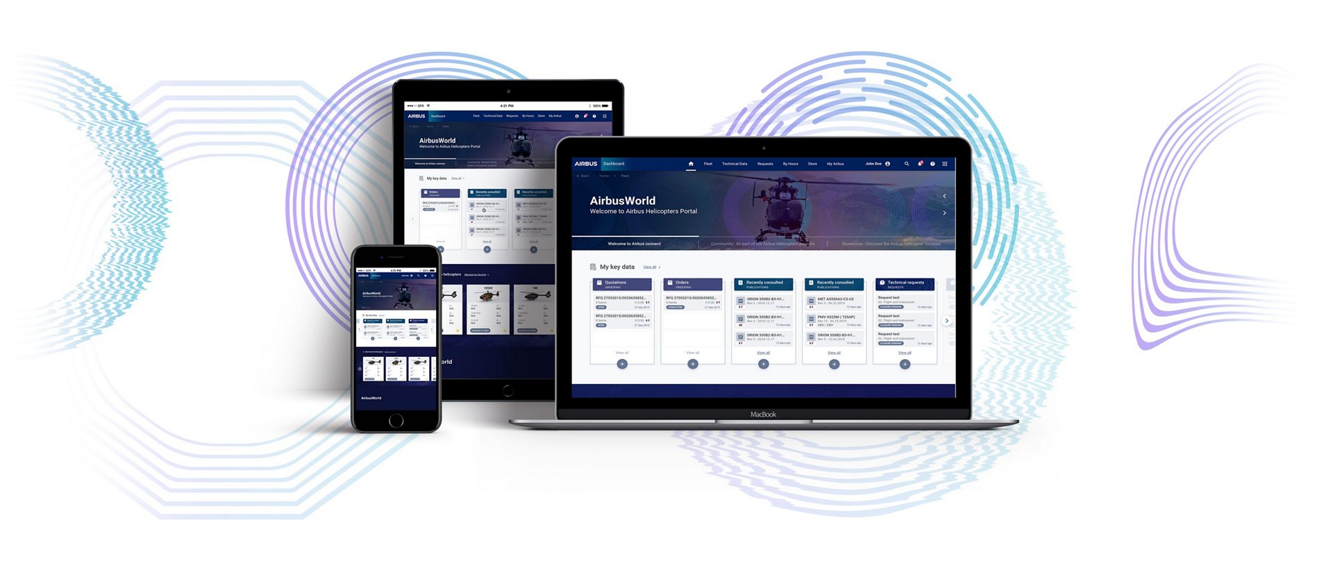 AirbusWorld offers a simplified and streamlined navigation between services, through a number of menus and shortcuts that are accessible from any page. The platform enables greater collaboration with operators through new features, such as an interactive map of Airbus Helicopters' global network of service and training centres, an online catalogue of services and software, and online communities that foster open dialogue.
