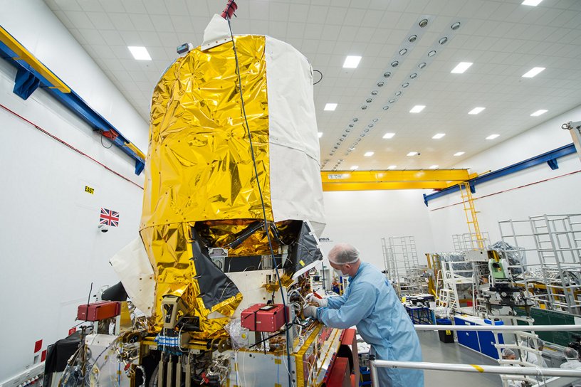 ESA's wind sensing satellite Aeolus under construction in Stevenage