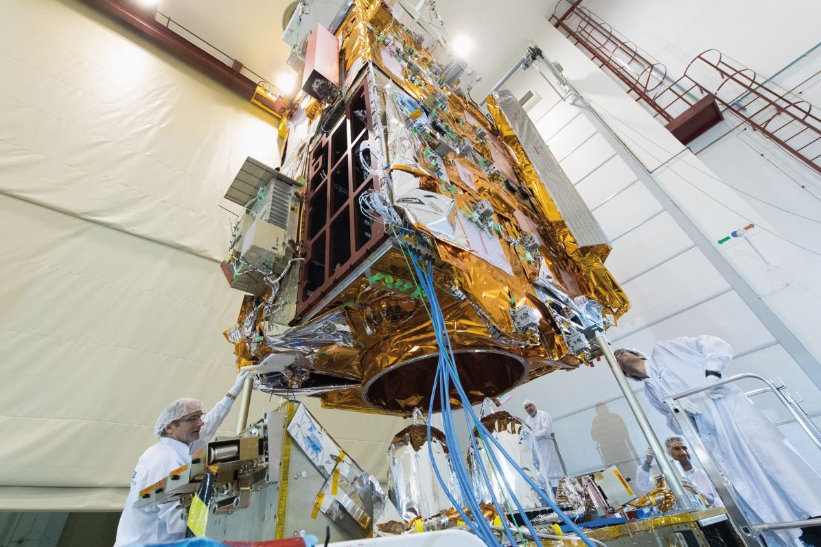 MetOp-C in Airbus clean room, Toulouse