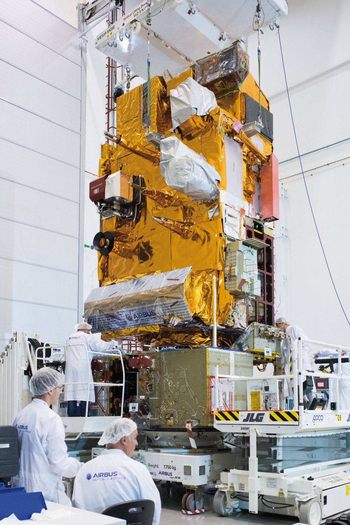 MetOp-C in Airbus clean room, Toulouse