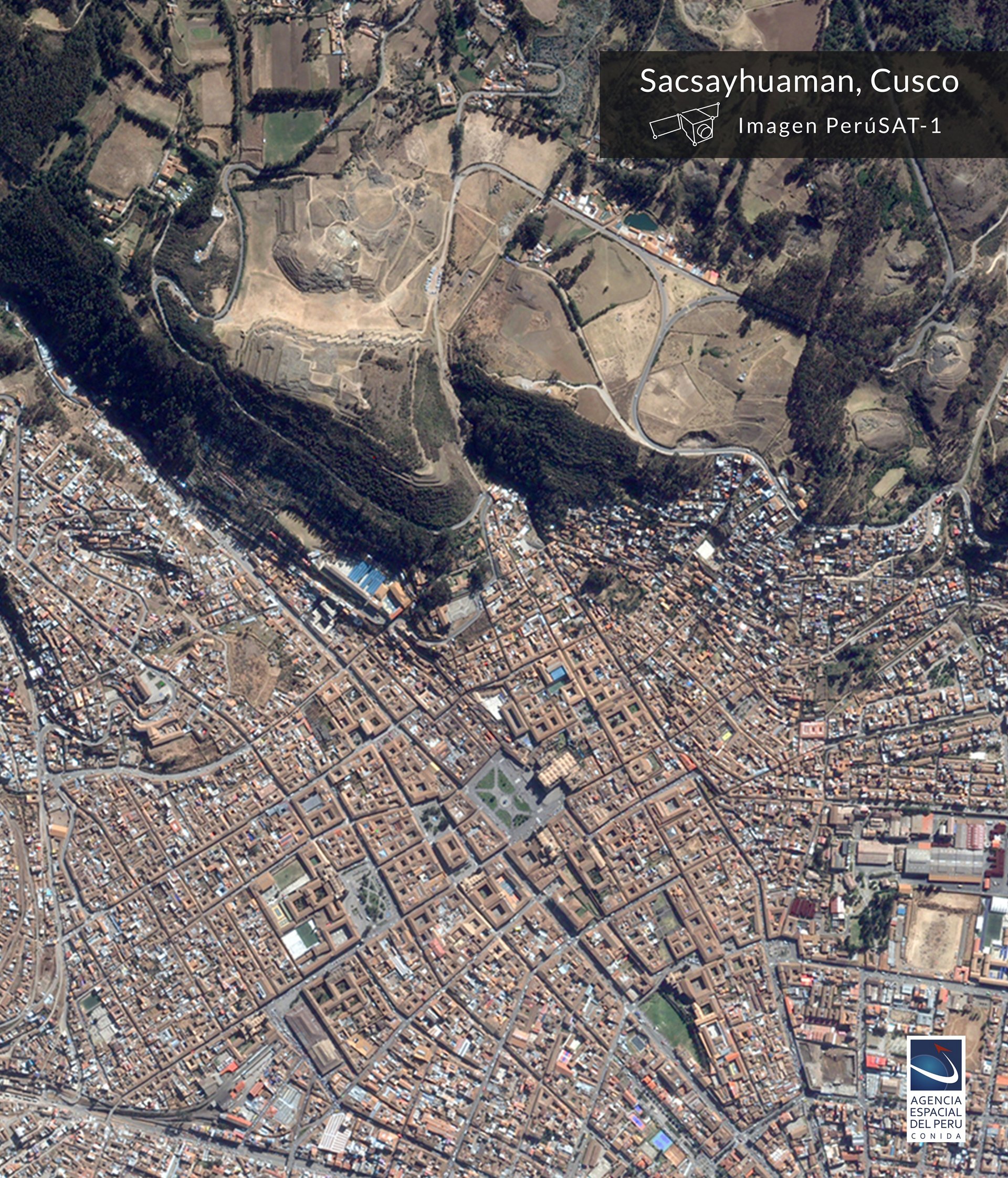 By the end of August 2021 and five years after its launch, more than 67,000 PerúSAT-1 images have been distributed to more than 500 Peruvian institutions, generating an important contribution to their work at national level. The information delivered by these images is vital for various sectors such as crop monitoring, disaster risk management, road monitoring, and security. It works together with other satellites that make up the Peruvian Satellite System.