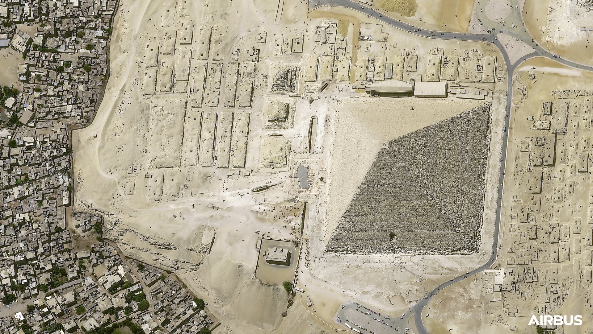 Cheops Pyramid, Cairo, Egypt -
at 30cm native resolution, by Pléiades Neo 3 satellite
