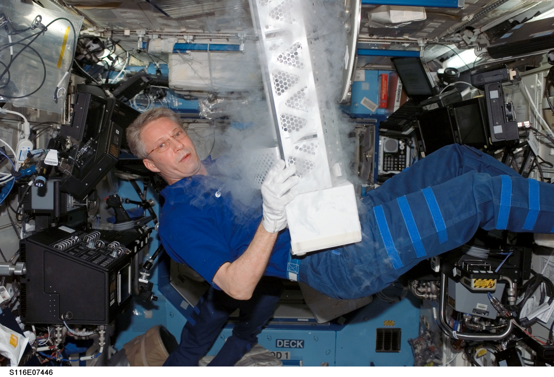 German Astronaut Thomas Reiter working with Melfi