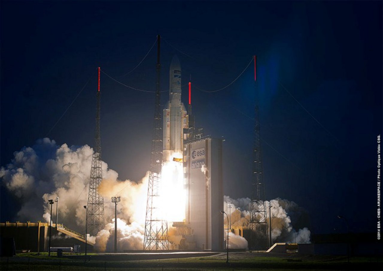 Décollage - Ariane 5 - VA 217 - le06/02/2014。