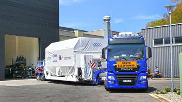 JUICE leaving Friedrcihshafen-Transport