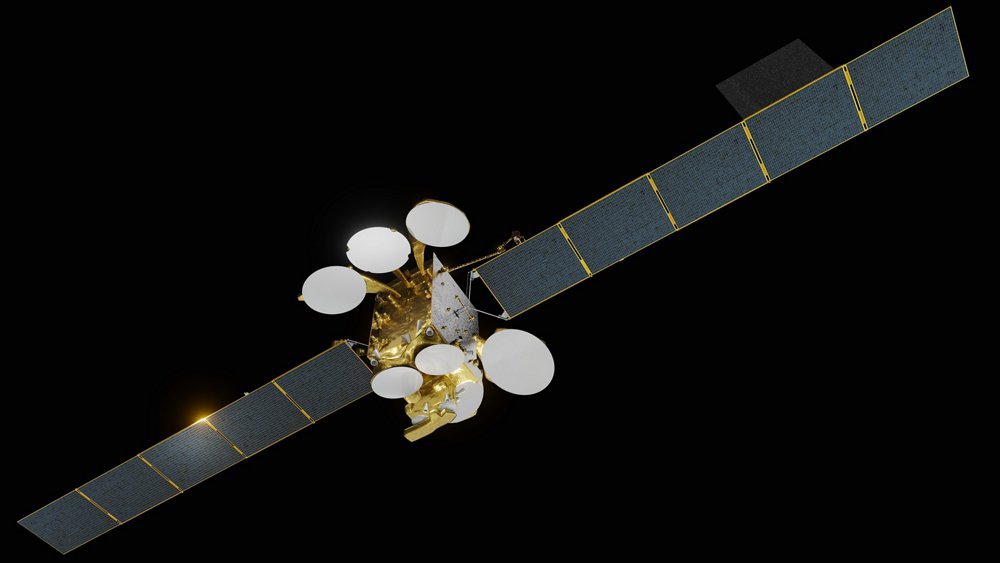 An artist’s rendering of the Airbus-produced Türksat 5A satellite. 