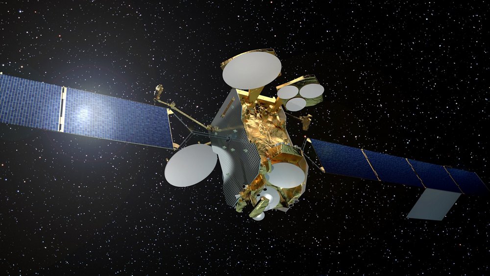 A representation of the Airbus-produced, high-power Eutelsat 172B satellite in orbit.  