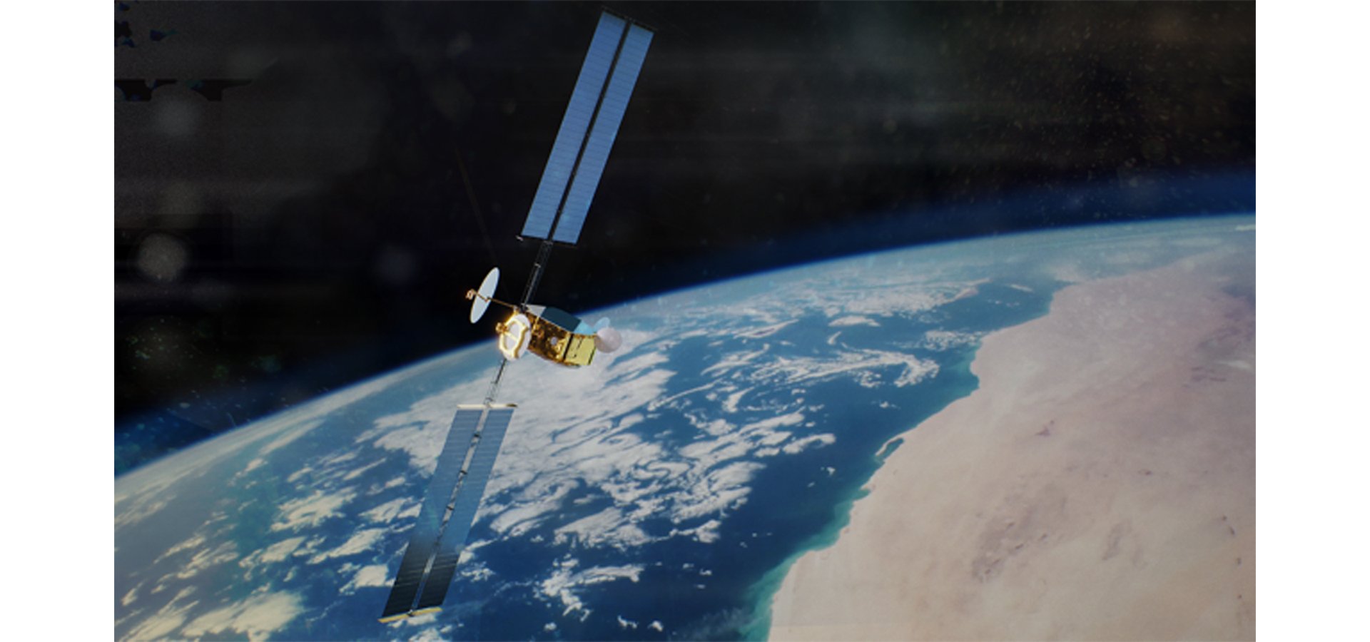 Artist View OneSat Satellite Deployed In Space