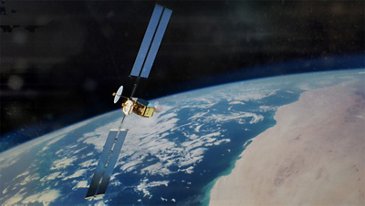 Artist View OneSat Satellite Deployed In Space