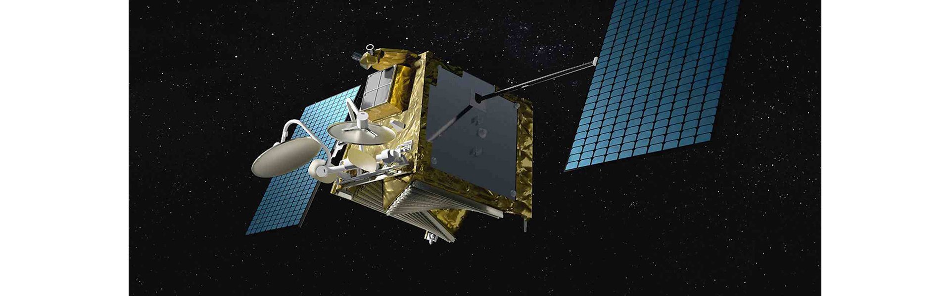 A 3D model of an Airbus-built OneWeb satellite in space