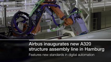 Airbus’ A320 structure assembly line in Hamburg