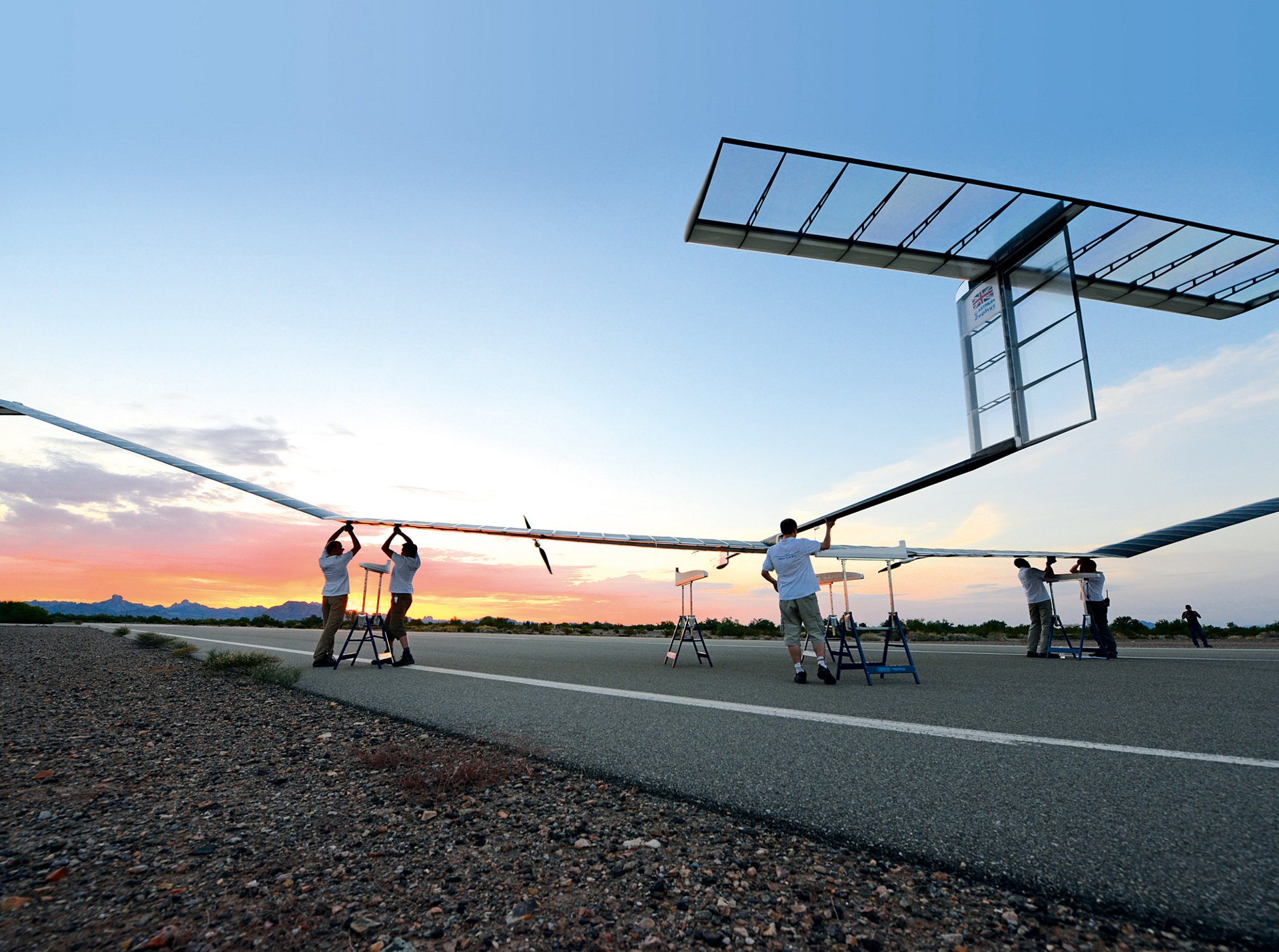 HAPS Zephyr in preparation before take-off